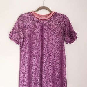 Pastel floral lace shirt